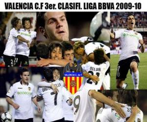 Puzzle Valencia CF τρίτους. Κατατάσσονται BBVA League 2009-2010